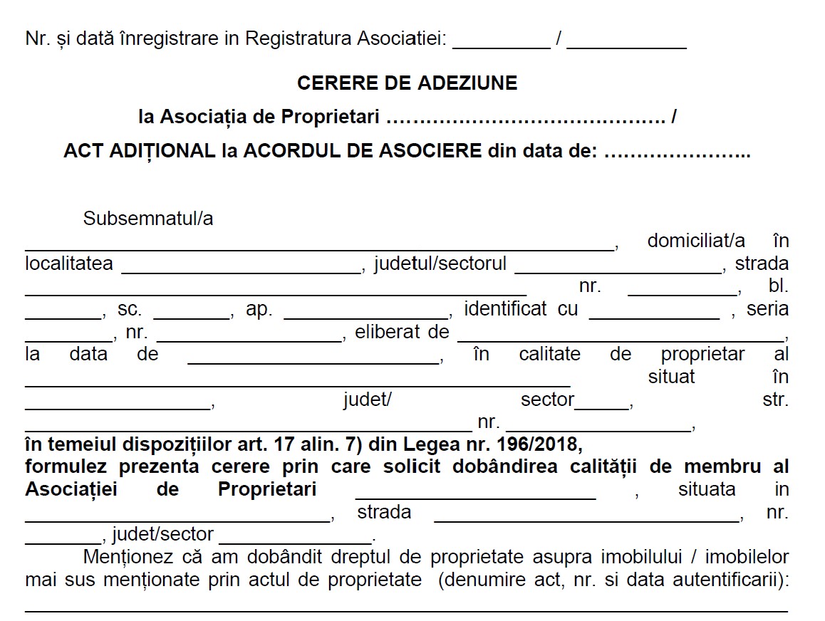Cerere de adeziune